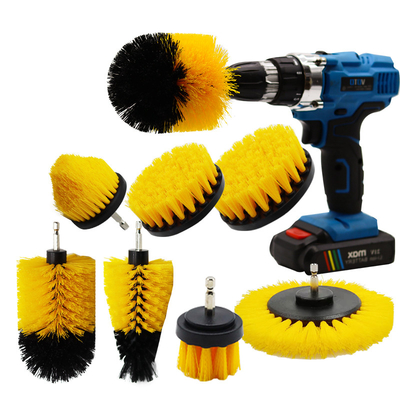 Escobilla del taladro fijada para las superficies de limpieza del cuarto de baño de la rueda de coche que se lavan