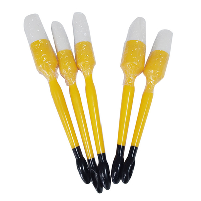 Manubrio amarillo de jabalí cepillo de limpieza de automóviles cepilla de limpieza de automóviles 5 piezas