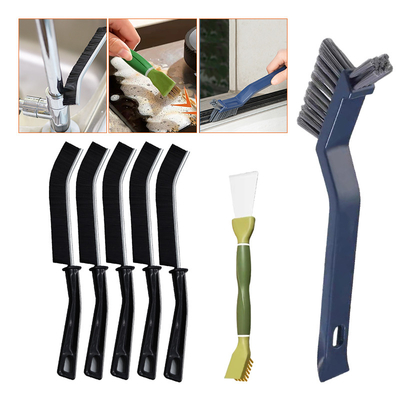 7pcs de plástico para el piso del baño Cepillo de limpieza de piso de hendidura de brillo duro