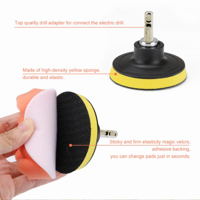 los accesorios del cepillo del taladro 22pcs fijados para fregar los cojines limpian el cepillo del depurador con esponja del poder