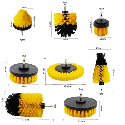 Escobilla del taladro fijada para las superficies de limpieza del cuarto de baño de la rueda de coche que se lavan