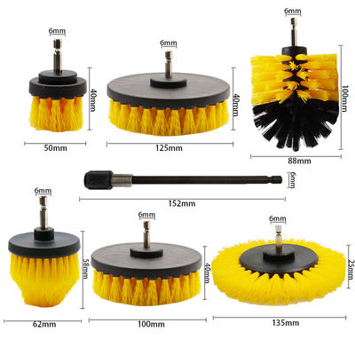 El depurador de nylon del poder de la escobilla del taladro de la cerda fijó 7 PC