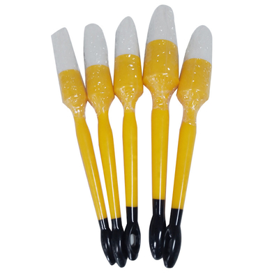 Manubrio amarillo de jabalí cepillo de limpieza de automóviles cepilla de limpieza de automóviles 5 piezas