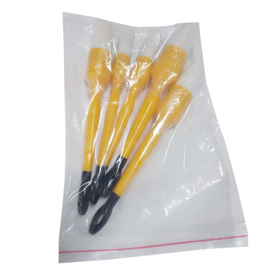 Manubrio amarillo de jabalí cepillo de limpieza de automóviles cepilla de limpieza de automóviles 5 piezas