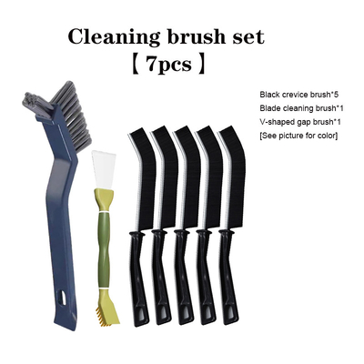 7pcs de plástico para el piso del baño Cepillo de limpieza de piso de hendidura de brillo duro