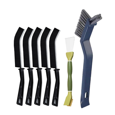 7pcs de plástico para el piso del baño Cepillo de limpieza de piso de hendidura de brillo duro