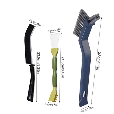 7pcs de plástico para el piso del baño Cepillo de limpieza de piso de hendidura de brillo duro