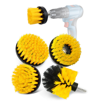 Popular amarillo de 5 piezas de brocha de limpieza de brochas suaves