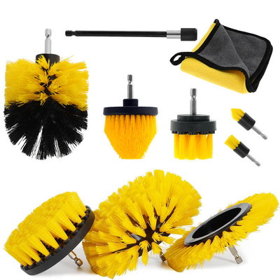 10pcs Excavadora de limpieza para pincel Conjunto de accesorios de pincel para el hogar Kit de perforación de pincel para cocina
