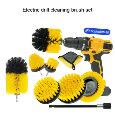 Materiales de broche de perforación eléctrica de limpieza de cepillos de 9pcs