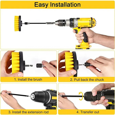 Materiales de broche de perforación eléctrica de limpieza de cepillos de 9pcs