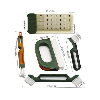 Cepillo multifuncional de grietas 4 en 1 Conjunto de cepillo de grietas para limpieza de cocina