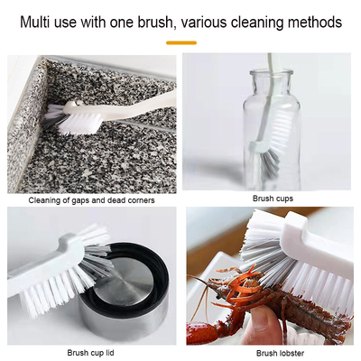 Fácil de colgar para ahorrar espacio Set de cepillos de limpieza 4pcs de pincel de grieta para herramienta de limpieza multifuncional