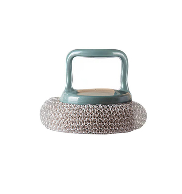 Mejor vendido de la cocina de acero inoxidable de la bola de limpieza de la brocha de lavado con mango
