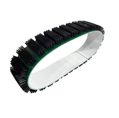 Brush de banda de alambre de acero inoxidable con base de caucho industrial de banda espiral de cinturón de limpieza