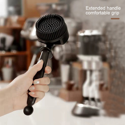 Diseño único y protección contra salpicaduras para el cepillo de limpieza de la máquina de café