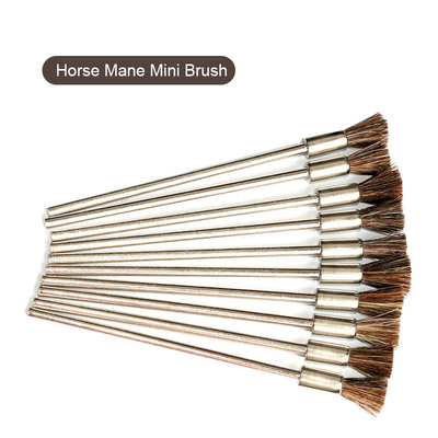 Material personalizado de acero inoxidable de cobre, pelo de caballo, cepillo de alambre con bastón
