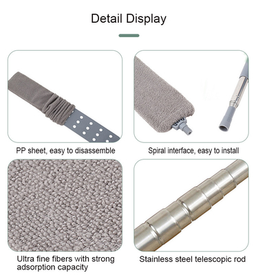 Extender el techo del poste telescópico limpio y lavable de microfibra de polvo esponjoso