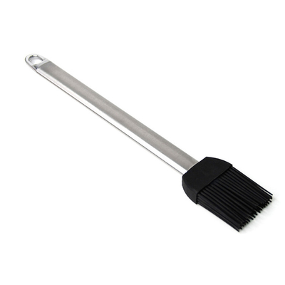Cepillo de silicona de barbacoa resistente a altas temperaturas Mango de acero inoxidable Cepillo de aceite de hornear Cepillo de barbacoa Grill Cepillo de cocción