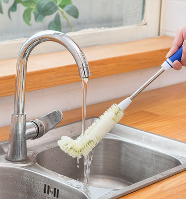 No hay broche de taza sin salida Limpiar el mango largo Botella en forma de L Brush limpio Household Detallado de la taza de lavado de la brocha